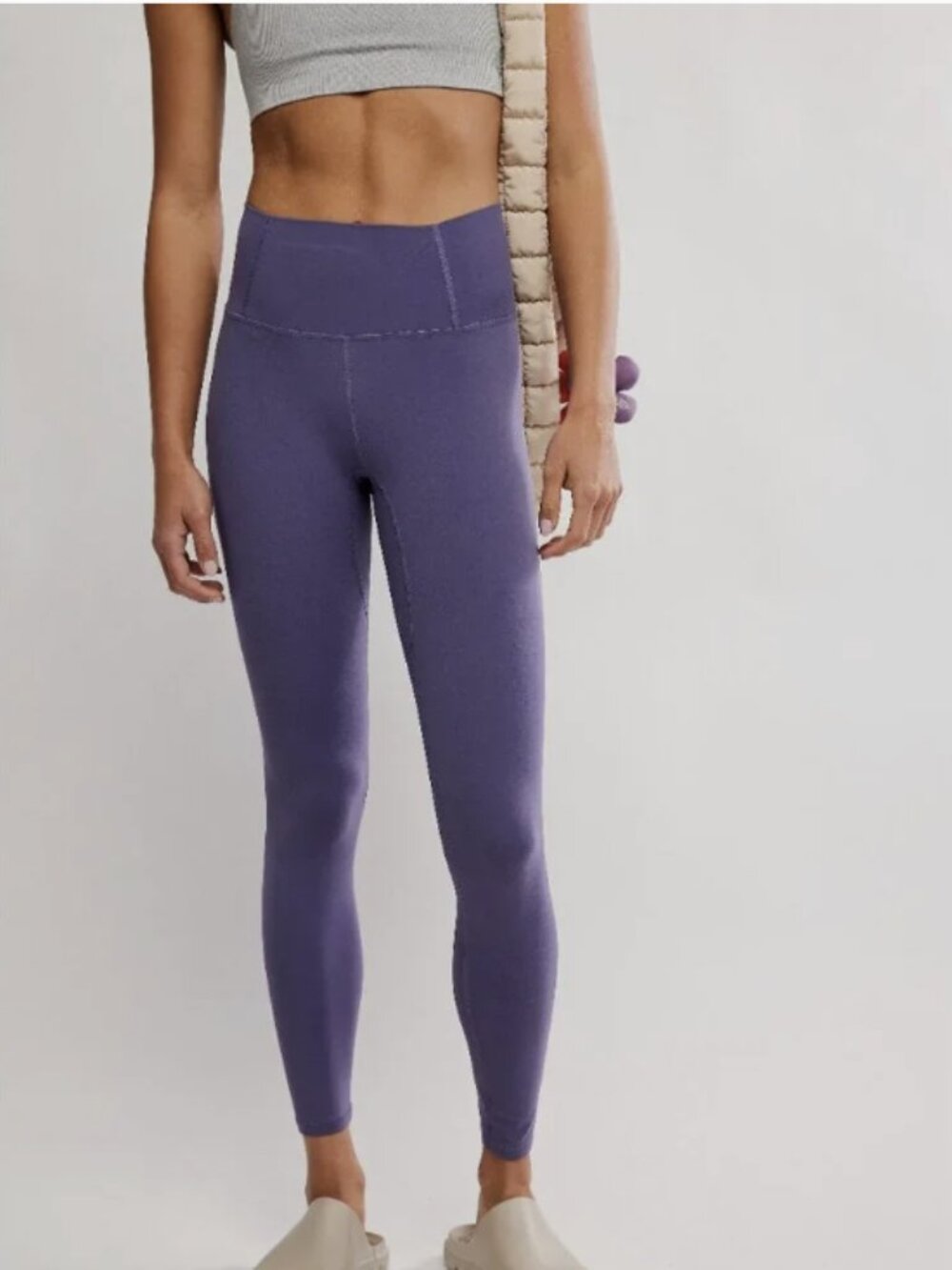 BNWT FP MOVEMENT Never Better Silicone Logo Leggings / Graphite / Sz Medium